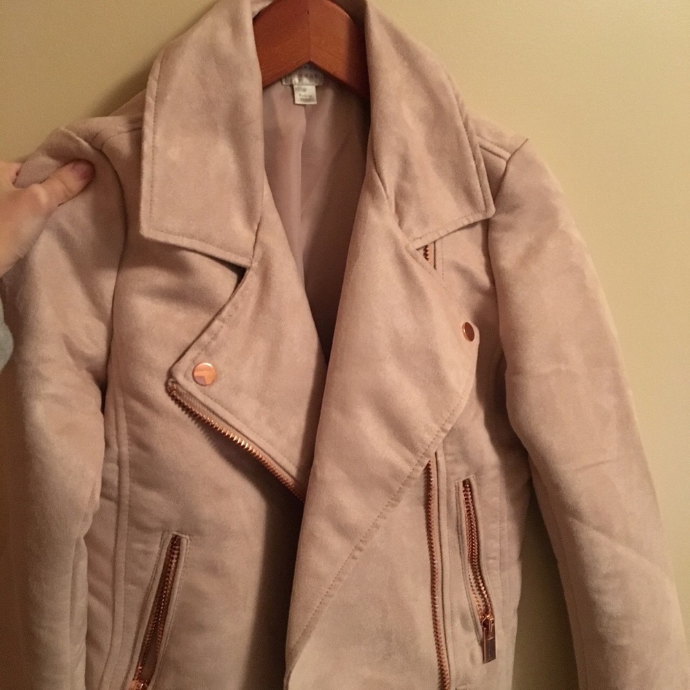 Lauren Conrad Runway collection suede moto jacket